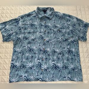 Knightsbridge 100% Rayon Hawaiian button down shirt. Mens XXL